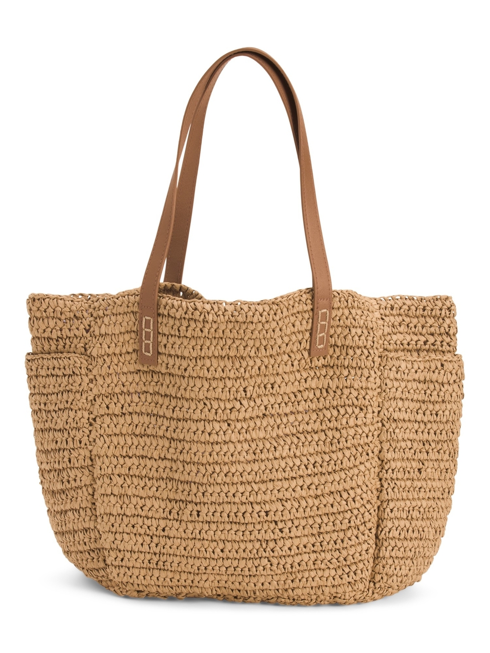 Straw Studios Natural Straw Tote Handbag